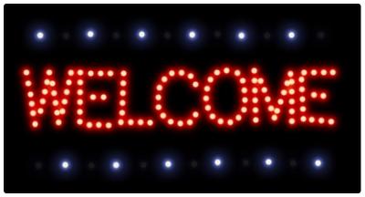 Led billboard signs Facade business logo Led screen welcome