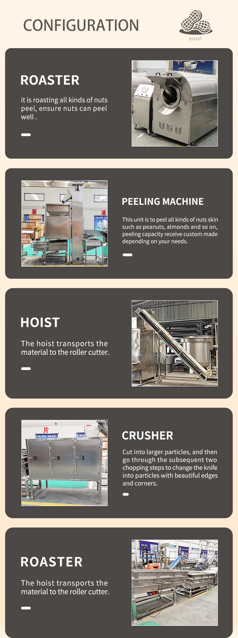 Restaurant Fully Automatic Nut Snack Single Double Rotary Roller Seasoning Flavoring Production Line