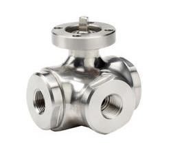Cheap 3 Way Full Bore Threaded Ends Stainless Steel Ball Valve with “T” or “L” Port for sale