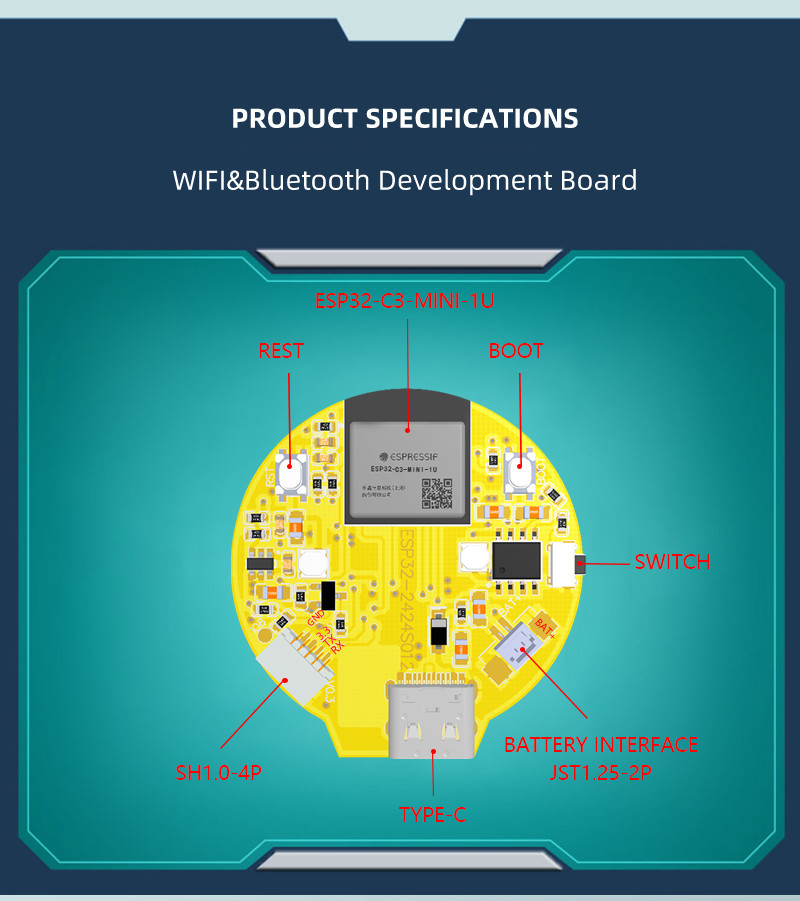 1.28 Inch ESP32 Shell CTP TFT LCD Module Display Capacitive touch