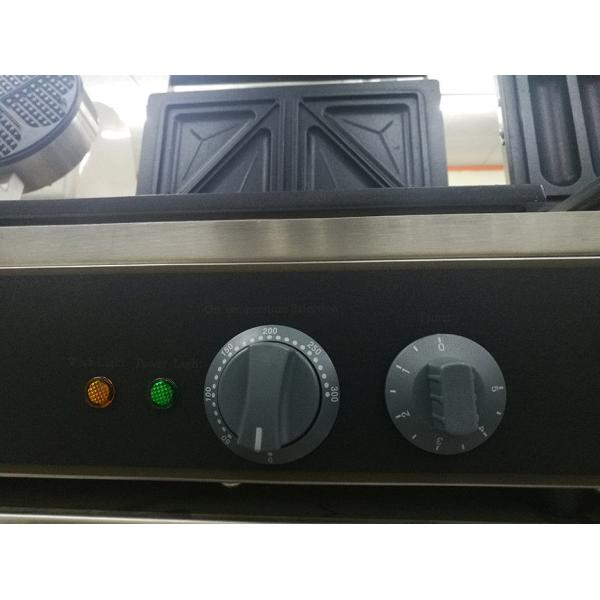 Commercial Sandwich Waffle Maker / Sandwich Press Machine 220V 1550W