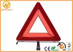 High visibility Vehicle Reflective Warning Triangle PMMA / ABS Reflector Steel