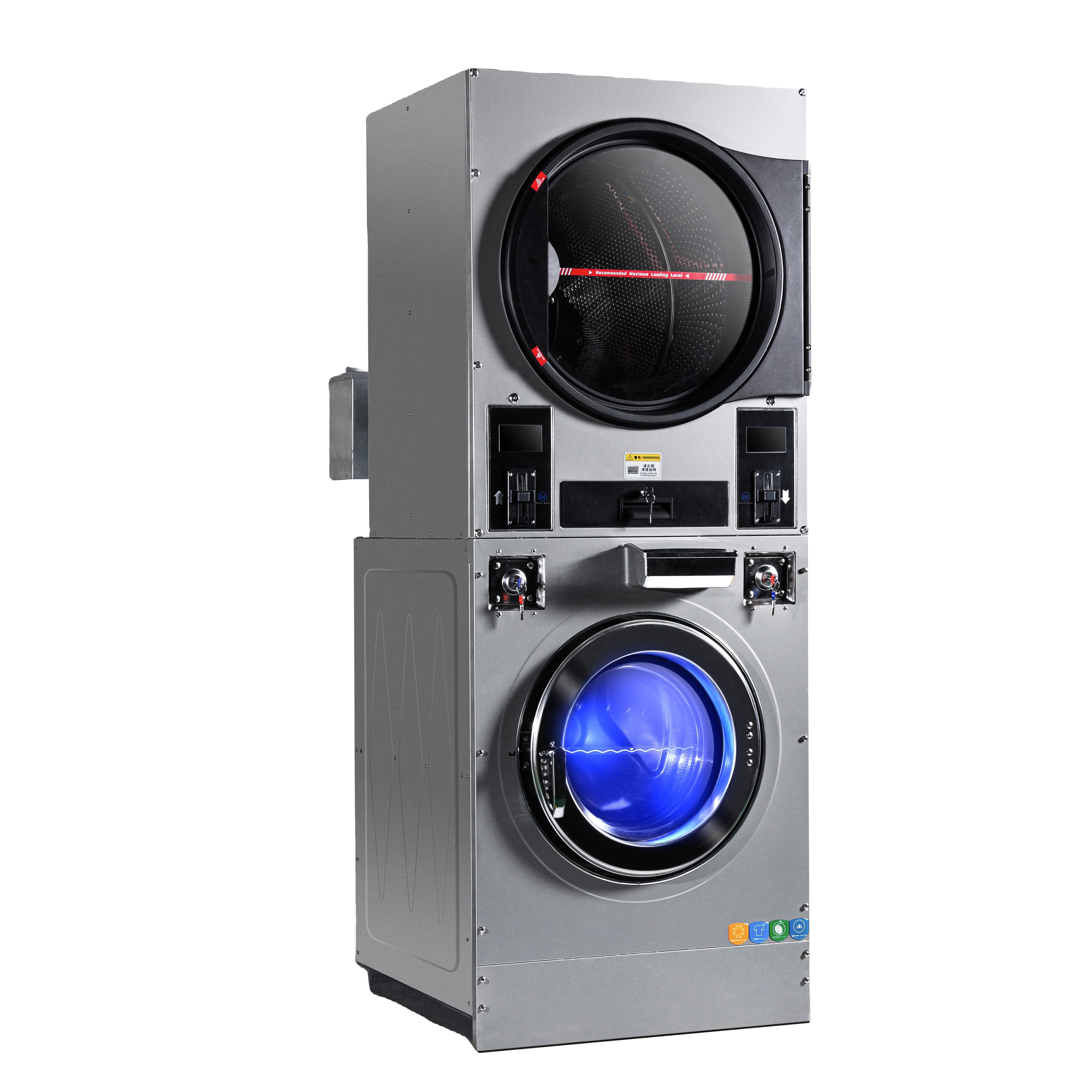 Laundromat Clothes Washer and Dryer Coin Operated Washing Machine ,Commercial