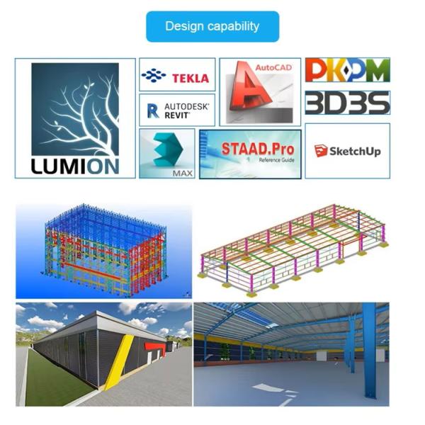 Office Prefabricated Steel Structure Warehouse Building for Industrial Style