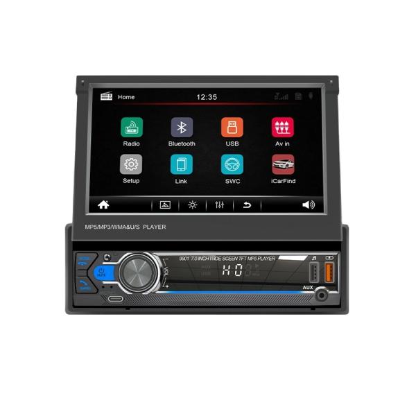 7-Inch Single-Cylinder Telescopic Screen Car MP5/Mp4/Mp3 Player Smart BT Wireless Central Control FM Radio Player