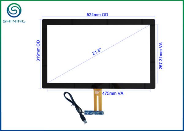 21.5” 2mm Front Glass Capacitive Touch Panel With USB Interface For POS