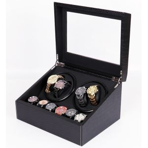 Quality Cardbaord PU Leather Watch Holder Box Embossed Debossed Logo wholesale