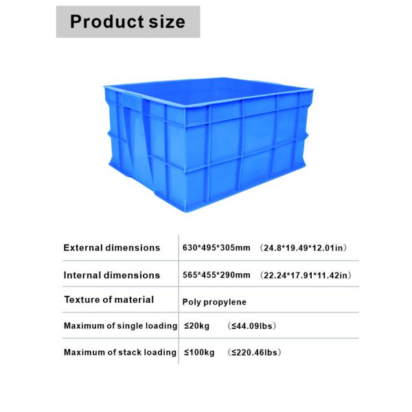 Logistic Storage Solution Stackable Plastic Turnover Box with Lids and ISO9001 Certified