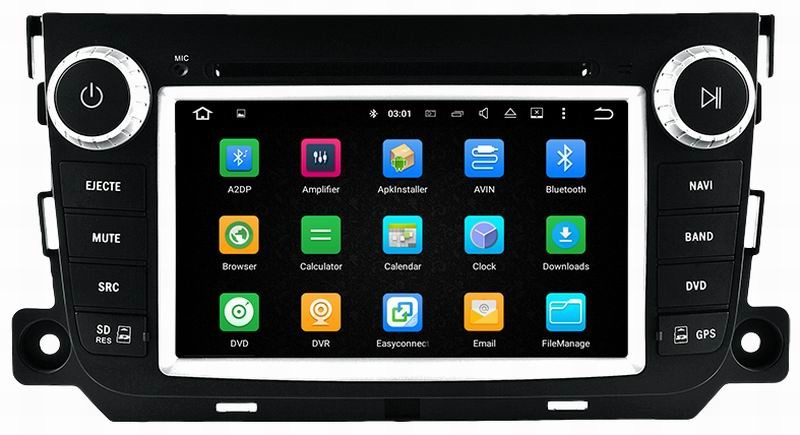Oucuangbo 7 inch big screen car navigation android 5.1 for Benz Smart Fortwo 2012 with bluetooth 3g wifi