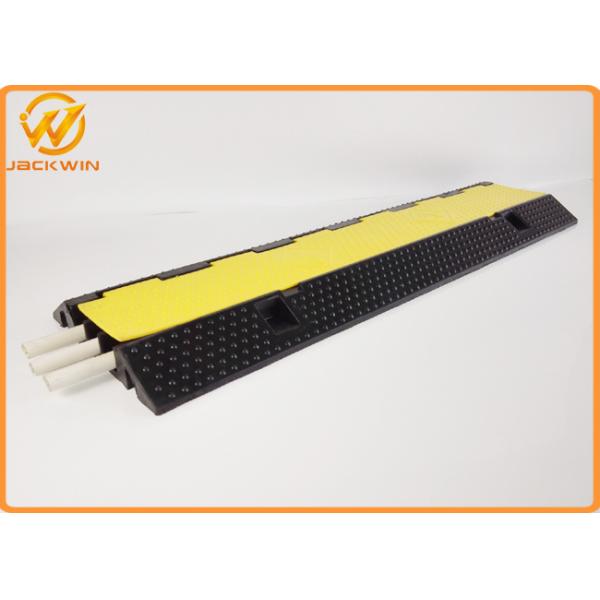 3 Channels Rubber Cable Protector Ramp Cord Cover 20 Ton Weight Capacity 1000 * 300 * 50 mm