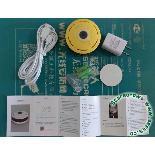 VR 360° degree fish-eye Wi-Fi panoramic camera Panorama 360 ° fisheye camera, WiFi links and network links