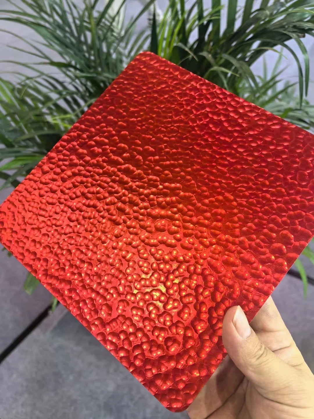 Bright AISI 304 Stainless Steel PVD China Red Color Stainless Steel Hammered Sheet