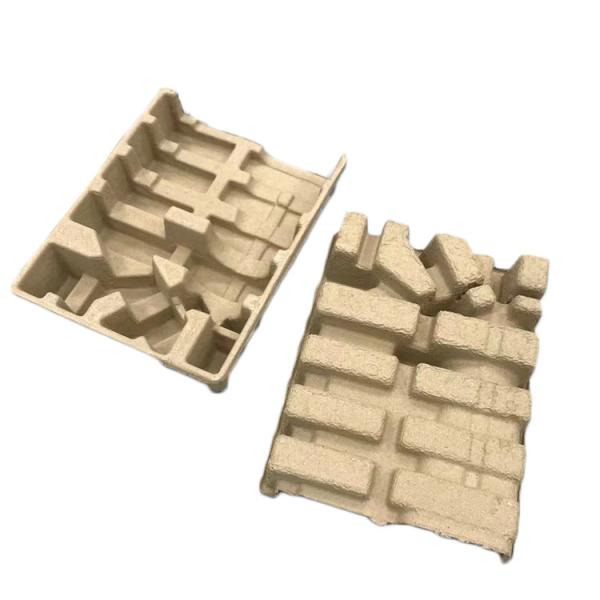 Recyclable Bagasse Pulp Tray Custom Corrugated Trays 1.5mm Thickness