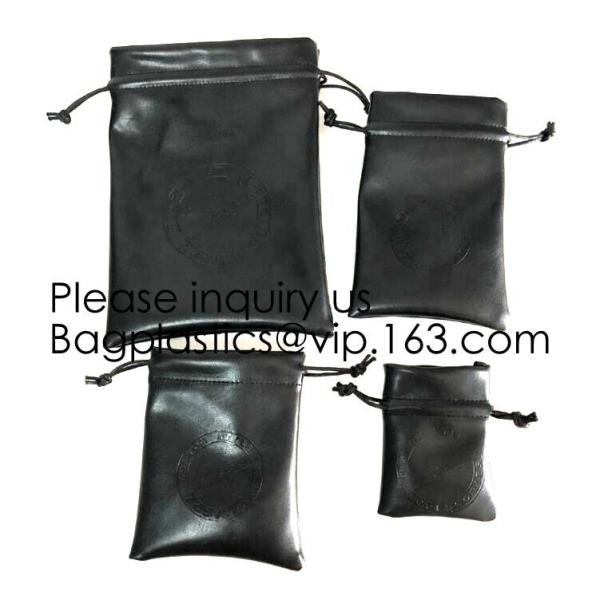 Fashion PU Leather Gift Bag Jewelry Pouch Drawstring Waterproof Bag Universal Headphone Protection Pouch/Portable Travel