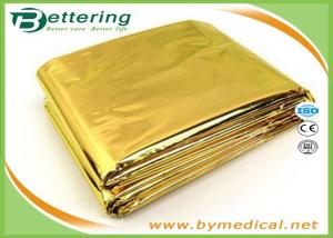 Quality Waterproo Foil Survival Blanket , Thermal Rescue Blanket Golden / Silver Colour wholesale