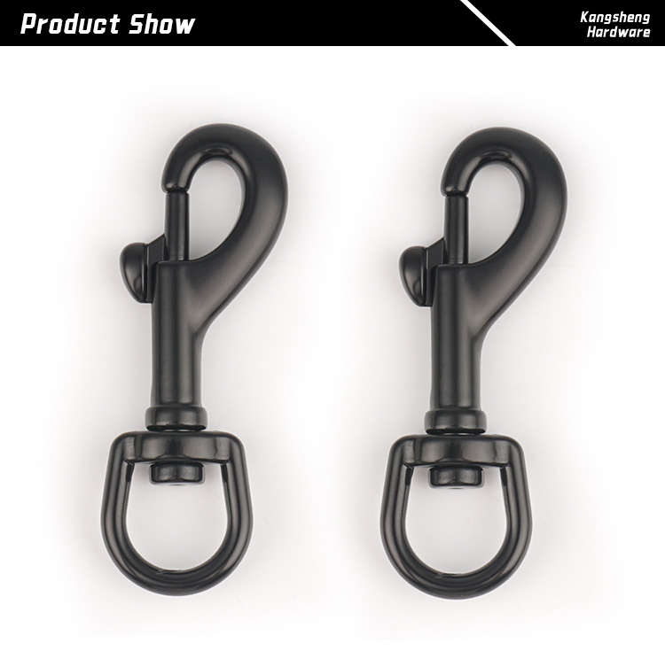 Bag Dog Collar Leash Clasp Snap Hook 1/2 Inch Glossy Black Metal Hooks 13mm for Handbags