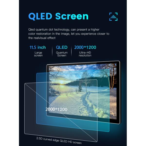 Advanced 11.5inch QELD Screen 2Din Car Stereo System Navigation Carplay Android13 Auto Full Fit 8 Core Autoradio Android Car Player