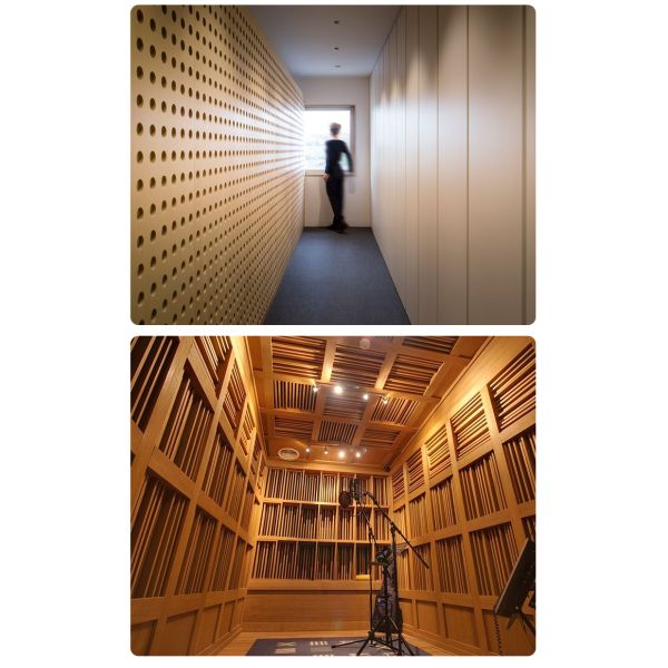 Durable Perforated Acoustic Panel Fireproof Decorative Perforated Wood Wall Panels