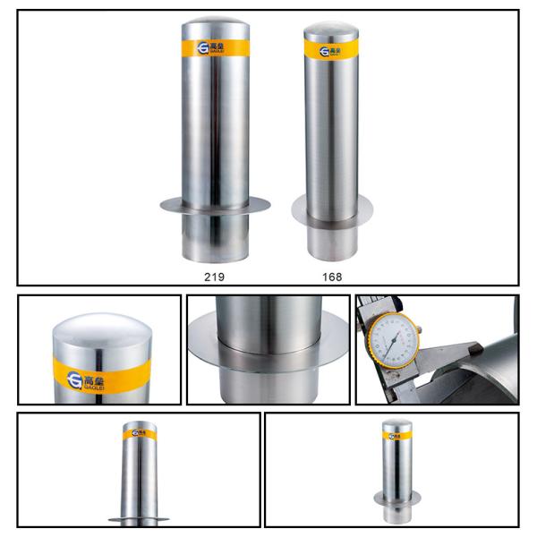 IP68 Driveway Security Post With Lock Semi Auto Inground Bollards