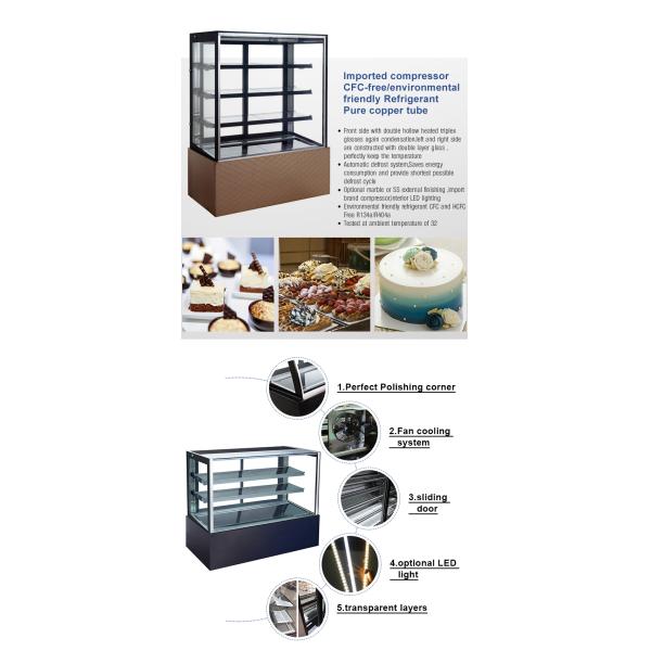 Commercial Glass Door Bakery Display Cabinet Dessert Chiller Factory Price Cake Display Fridge