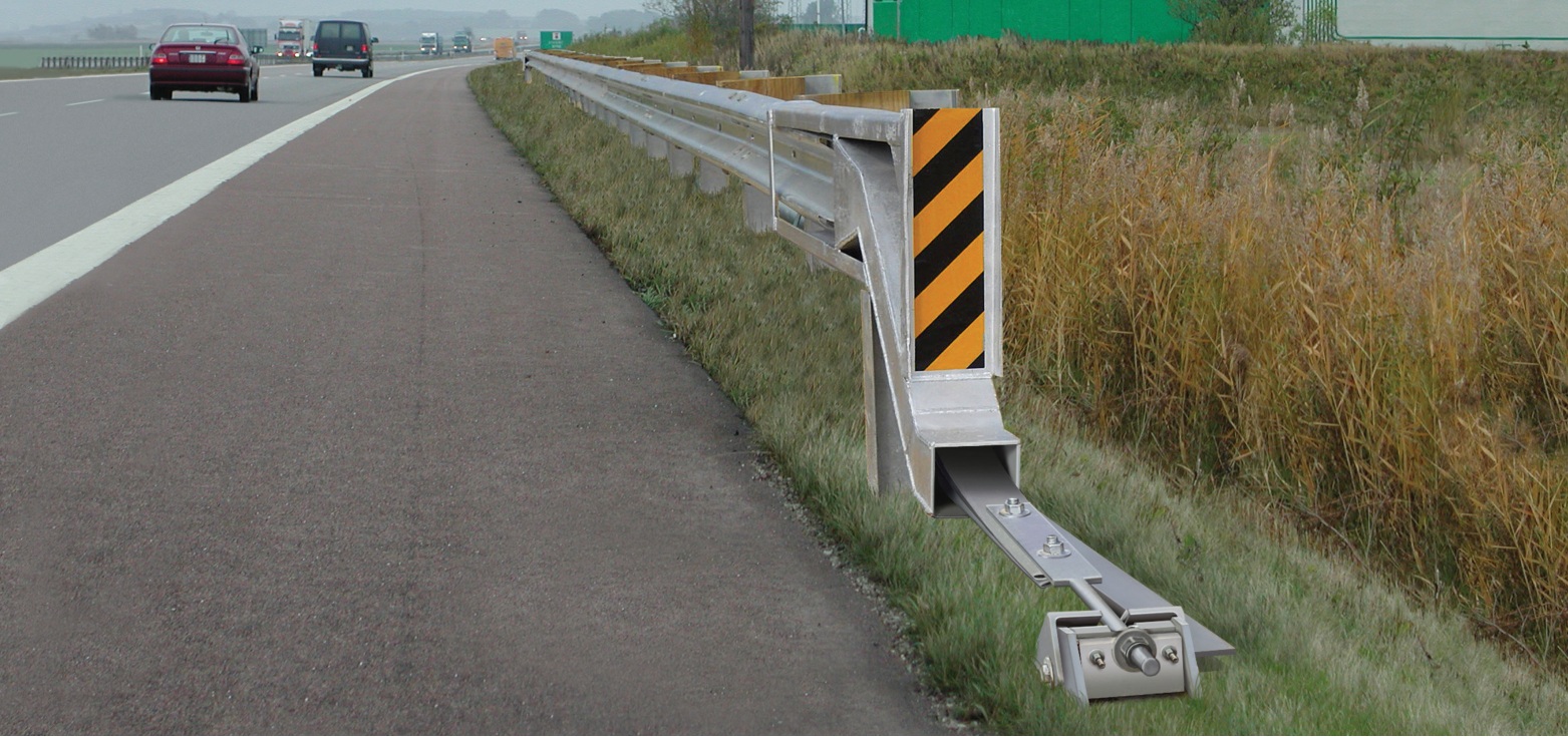 Customized Galvanized Powder Coated Traffic Safety Fitting Steel SKT End for Highway Guardrail