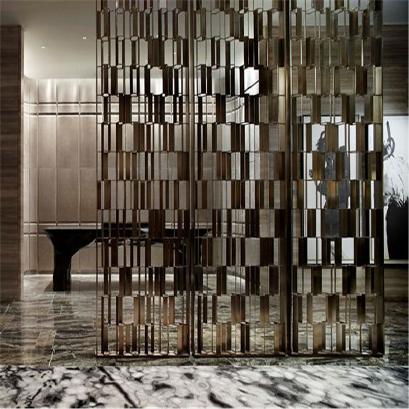 Hot sale hotel decor metal screen partition wall panel for private screen room divider