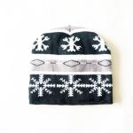Deluxe simple winter striped snowflake pattern Knitted Beanies hats knitting