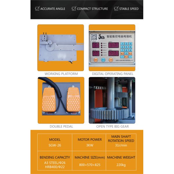 850x750x850mm Automatic Rebar Bending Machine Digital Control Industrial Rebar Bender