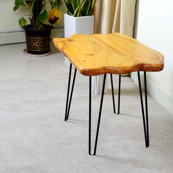 Knock Down Package Metal Feet 5mm Solid Wood Coffee Tables