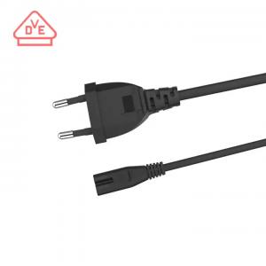 China XianDa supply best 360 tv EU Plug 2 pin to IEC C7 electrical supplies power cords dryer extension cords ac power cord on sale