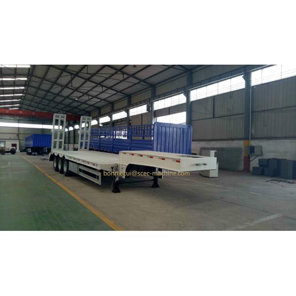 20ft 40ft Heavy Duty Semi Flat Bed Trailers Container Transport Truck Steel Material
