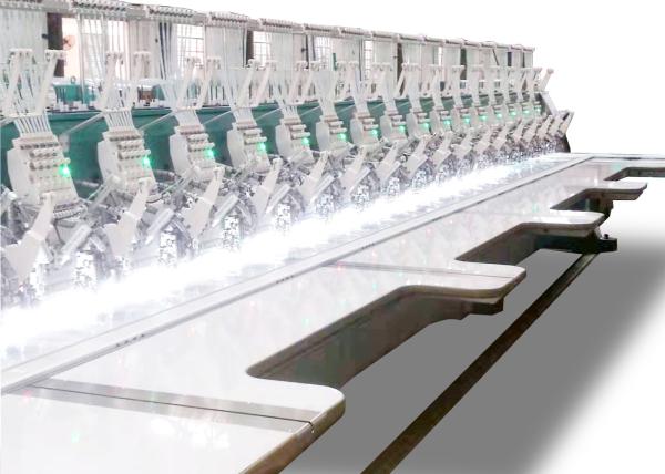 Cheap High Speed Flat Multi Head Computer Embroidery Machine With Taping Device for sale