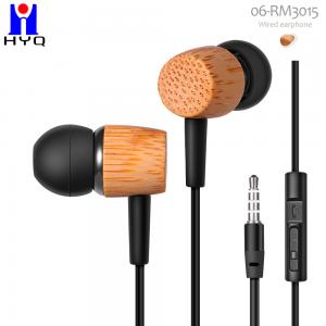 Quality Wood Earbuds Wired In Ear Headphones For Computer Laptop Android Ear Phones wholesale