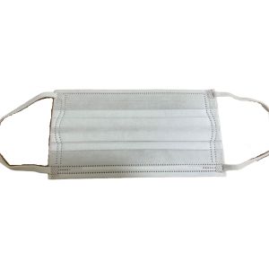 White 4 Pleats Flat Earloop Disposable Face Mask