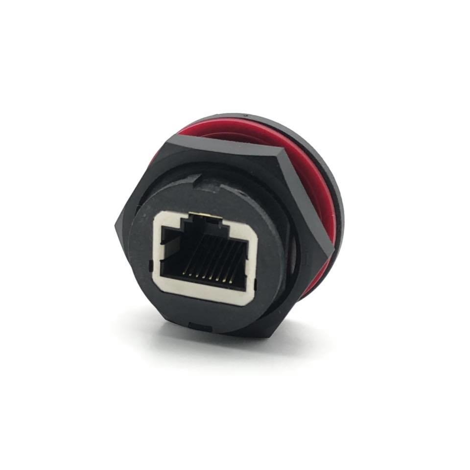 Waterproof Connector Cat. 5e RJ45 Jack with Wafer for IP68. HULYN