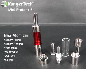 Quality Genuine Kanger Mini Pro Tank 3 Dual coil 1.5ohm Pyrex Glass Tube new arrival vapor ecig wholesale