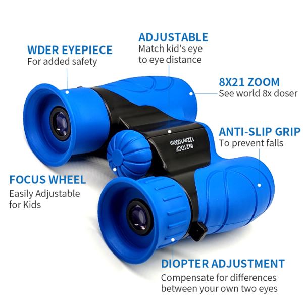 Powerful Outdoor 8x21 Kids Binoculars Shockproof Exploration Set For Birding