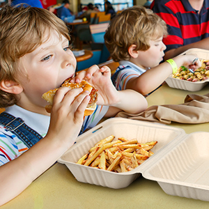 Clamshell Take Out Food Containers, 75 Pack Disposable To Go Containers, Compostable To Go Boxes, Biodegradable
