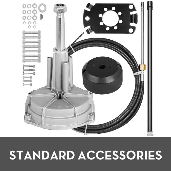 Rotary 14ft Outboard Steering Kit Safe-T System Boat 14 Foot Single Gear Mechanical