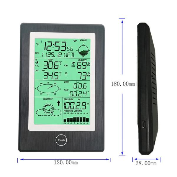 Wind Speed Range 0-50m/S Indoor And Outdoor Weather Station With Large Screen Display