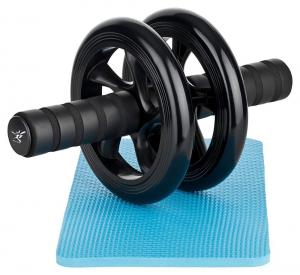 China Pro Quality Home Gym Exercise Wheel Ab Roller With Thick Foam Handles And Soft Kneeling Mat on sale
