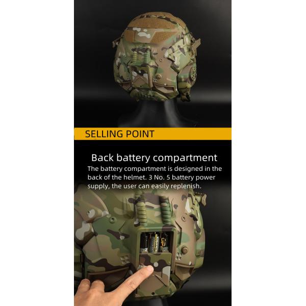 Anti Fog W Assault Tactical Ballistic Helmet Built In Communication 1.9kg