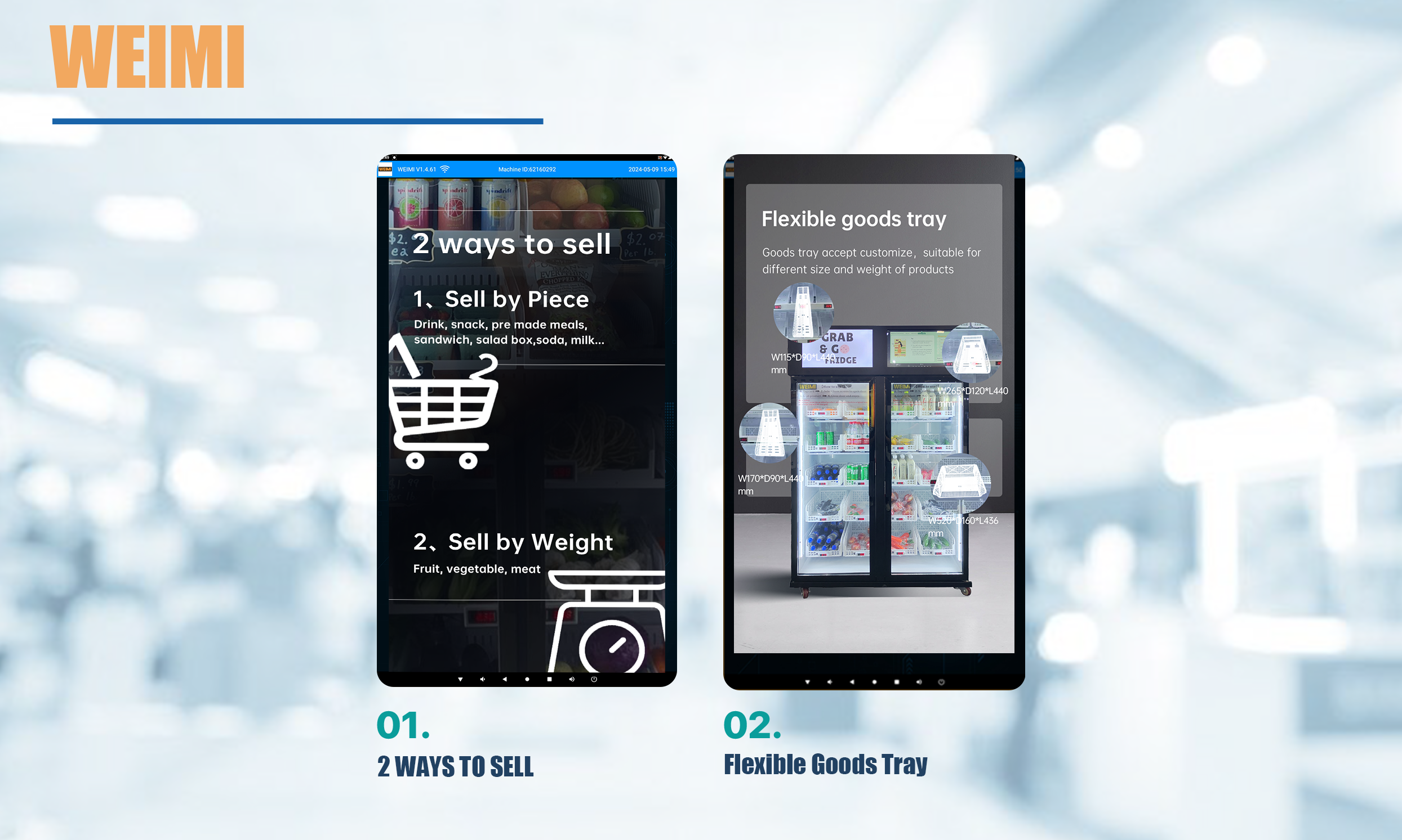 WEIMI Smart Beverage Vending Machine with Cooling & Remote Control for Electrolyte Drinks, Fitness Brands & Retailers