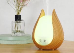 China 200ml Colorful LED Lamp Wood Grain Oil Diffuser Improve Sleep Quality Modern Craft on sale