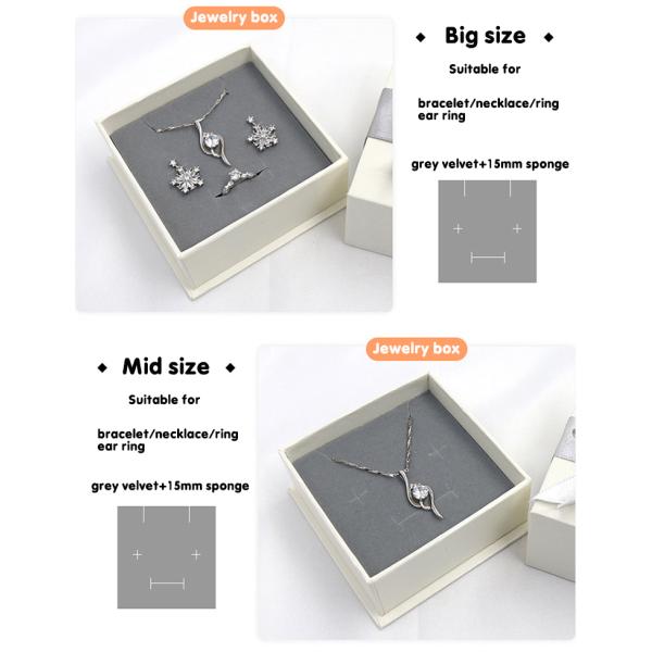 Cardboard Paper Jewelry Gift Boxes Bulk Personalized Jewelry Box With Silk Bowknot