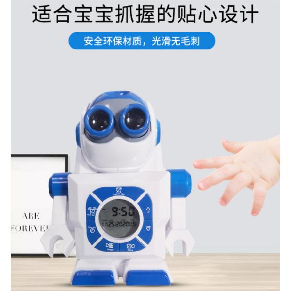 OEM Robot Kids Alarm Clock eco friendly Plastic ABS material