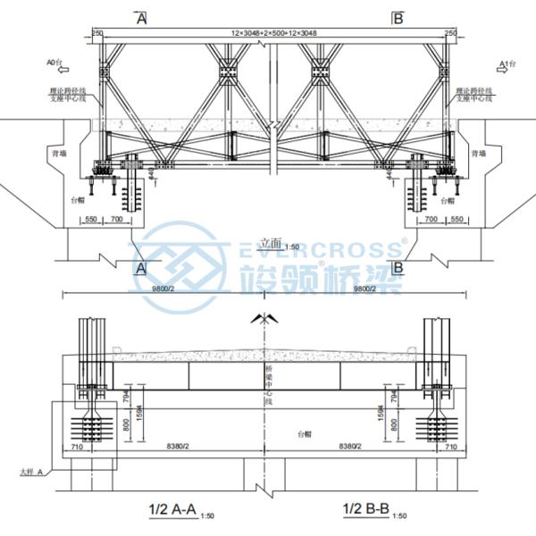 Large Span GWD Type Modular Steel Bridge With Heavy Load Capacity For Heavy Vehicles