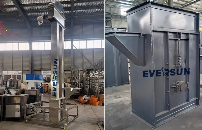 Bulk Material Lifting Belt / Chain Bucket Elevator Electric Feeder Food Conveyor