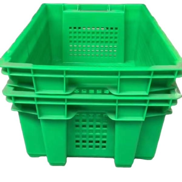 Supermarket Customized Color Plastic Mesh Crate for Dislocation Vegetables and Fruits