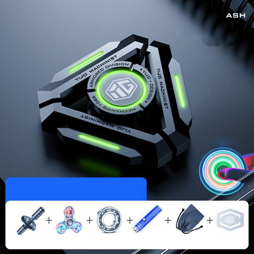 Metal Hand Finger Spinners Anti Anxiety Focus Toy for Adults and Kids Luminous Light Gift